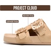 image:imageProject Cloud 100 Genuine Leather Dressy Flat Sandals for Women Velora  Plush Soft Insole Lightweight Womens Slides  NonSlip Outsole Comfortable Dress Sandals Women  Cushioned Footbed SandalsBeige Suede