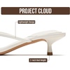 image:imageProject Cloud 100 Genuine Leather Fashion Kitten Heels for Women Mango  Memory Foam Insole and Lightweight Fashion Thong Heels Summer Sandals  AllDay Comfort Everyday Wear UseWhite