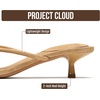 image:imageProject Cloud 100 Genuine Leather Fashion Kitten Heels for Women Mango  Memory Foam Insole and Lightweight Fashion Thong Heels Summer Sandals  AllDay Comfort Everyday Wear UseTan Suede