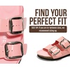 image:imageProject Cloud 100 Genuine Leather Footbed Sandals for Women Santorini  Comfortable Beach Essentials Womens Sandals Plush Memory Foam Cushioning Vacation Essentials Slides for Women FootwearPink Patent