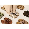 image:imageProject Cloud 100 Genuine Leather Footbed Sandals for Women Santorini  Comfortable Beach Essentials Womens Sandals Plush Memory Foam Cushioning Vacation Essentials Slides for Women FootwearBlack Distressed