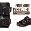 image:imageProject Cloud 100 Genuine Leather Footbed Sandals for Women Santorini  Comfortable Beach Essentials Womens Sandals Plush Memory Foam Cushioning Vacation Essentials Slides for Women FootwearBlack Matte Iridescent