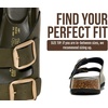 image:imageProject Cloud 100 Genuine Leather Footbed Sandals for Women Santorini  Comfortable Beach Essentials Womens Sandals Plush Memory Foam Cushioning Vacation Essentials Slides for Women FootwearOlive