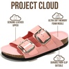image:imageProject Cloud 100 Genuine Leather Footbed Sandals for Women Santorini  Comfortable Beach Essentials Womens Sandals Plush Memory Foam Cushioning Vacation Essentials Slides for Women FootwearPink Patent