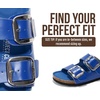 image:imageProject Cloud 100 Genuine Leather Footbed Sandals for Women Santorini  Comfortable Beach Essentials Womens Sandals Plush Memory Foam Cushioning Vacation Essentials Slides for Women FootwearCobalt
