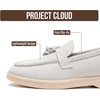 image:imageProject Cloud 100 Genuine Leather Girls Loafers amp Kids Shoes Little Iris  Lightweight Shoes for Girls Slip Resistant Loafers for Kids Memory Foam Insole Youth Footwear Easy Slip On Casual School WearLight Grey Suede