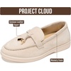image:imageProject Cloud 100 Genuine Leather Girls Loafers amp Kids Shoes Little Iris  Lightweight Shoes for Girls Slip Resistant Loafers for Kids Memory Foam Insole Youth Footwear Easy Slip On Casual School WearLight Sand Suede