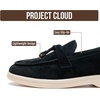 image:imageProject Cloud 100 Genuine Leather Girls Loafers amp Kids Shoes Little Iris  Lightweight Shoes for Girls Slip Resistant Loafers for Kids Memory Foam Insole Youth Footwear Easy Slip On Casual School WearBlack Suede