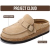 image:imageProject Cloud 100 Genuine Leather Moccasin Style Clogs for Women Carline  Memory Foam Insole for Comfortability NonSlip and Durable Womens Clogs Lightweight and WaterResistant Mules for WomenSand Suede