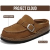 image:imageProject Cloud 100 Genuine Leather Moccasin Style Clogs for Women Carline  Memory Foam Insole for Comfortability NonSlip and Durable Womens Clogs Lightweight and WaterResistant Mules for WomenChestnut