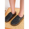 image:imageProject Cloud 100 Genuine Leather Moccasin Style Clogs for Women Carline  Memory Foam Insole for Comfortability NonSlip and Durable Womens Clogs Lightweight and WaterResistant Mules for WomenDark Grey Flannel