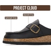 image:imageProject Cloud 100 Genuine Leather Moccasin Style Clogs for Women Carline  Memory Foam Insole for Comfortability NonSlip and Durable Womens Clogs Lightweight and WaterResistant Mules for WomenBlack Leather