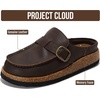 image:imageProject Cloud 100 Genuine Leather Moccasin Style Clogs for Women Carline  Memory Foam Insole for Comfortability NonSlip and Durable Womens Clogs Lightweight and WaterResistant Mules for WomenBrown Distressed