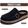 image:imageProject Cloud 100 Genuine Leather Moccasin Style Clogs for Women Carline  Memory Foam Insole for Comfortability NonSlip and Durable Womens Clogs Lightweight and WaterResistant Mules for WomenBlack Suede With Gold