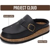 image:imageProject Cloud 100 Genuine Leather Moccasin Style Clogs for Women Carline  Memory Foam Insole for Comfortability NonSlip and Durable Womens Clogs Lightweight and WaterResistant Mules for WomenBlack Leather