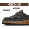 image:imageProject Cloud 100 Genuine Leather Moccasin Style Clogs for Women Carline  Memory Foam Insole for Comfortability NonSlip and Durable Womens Clogs Lightweight and WaterResistant Mules for WomenDark Grey Flannel