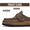 image:imageProject Cloud 100 Genuine Leather Moccasin Style Clogs for Women Carline  Memory Foam Insole for Comfortability NonSlip and Durable Womens Clogs Lightweight and WaterResistant Mules for WomenTaupe