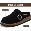 image:imageProject Cloud 100 Genuine Leather Moccasin Style Clogs for Women Carline  Memory Foam Insole for Comfortability NonSlip and Durable Womens Clogs Lightweight and WaterResistant Mules for WomenBlack