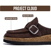 image:imageProject Cloud 100 Genuine Leather Moccasin Style Clogs for Women Carline  Memory Foam Insole for Comfortability NonSlip and Durable Womens Clogs Lightweight and WaterResistant Mules for WomenCoffee Suede  Carline