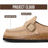 image:imageProject Cloud 100 Genuine Leather Moccasin Style Clogs for Women Carline  Memory Foam Insole for Comfortability NonSlip and Durable Womens Clogs Lightweight and WaterResistant Mules for WomenSand Suede