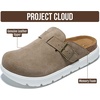 image:imageProject Cloud 100 Genuine Leather Platform Clogs for Women BentonChunky  Memory Foam Insole Arch Support NonSlip Platform Womens Clogs Lightweight and WaterResistant Durable Mules for WomenTaupe Suede