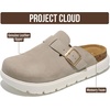 image:imageProject Cloud 100 Genuine Leather Platform Clogs for Women BentonChunky  Memory Foam Insole Arch Support NonSlip Platform Womens Clogs Lightweight and WaterResistant Durable Mules for WomenGrey Suede