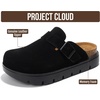 image:imageProject Cloud 100 Genuine Leather Platform Clogs for Women BentonChunky  Memory Foam Insole Arch Support NonSlip Platform Womens Clogs Lightweight and WaterResistant Durable Mules for WomenBlackmono