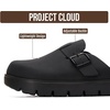 image:imageProject Cloud 100 Genuine Leather Platform Clogs for Women BentonChunky  Memory Foam Insole Arch Support NonSlip Platform Womens Clogs Lightweight and WaterResistant Durable Mules for WomenBlack Leather Mono