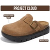 image:imageProject Cloud 100 Genuine Leather Platform Clogs for Women BentonChunky  Memory Foam Insole Arch Support NonSlip Platform Womens Clogs Lightweight and WaterResistant Durable Mules for WomenTan