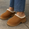 image:imageProject Cloud 100 Genuine Leather Platform Clogs for Women Johnna  Memory Foam Insole for Comfortability NonSlip and Durable Platform Womens Clogs Lightweight and WaterResistant Clog WomenChestnut Fur