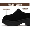image:imageProject Cloud 100 Genuine Leather Platform Clogs for Women Johnna  Memory Foam Insole for Comfortability NonSlip and Durable Platform Womens Clogs Lightweight and WaterResistant Clog WomenBlack Fur