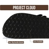 image:imageProject Cloud 100 Genuine Leather Platform Sandals Women Footwear  Comfortable Womens Slides Memory Foam Insole  Non Slip WaterResistant 3Strap Wedge Sandals for Women 2026Stephi  Black
