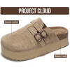 image:imageProject Cloud 100 Genuine Leather Platform Sandals Women Footwear  Comfortable Womens Slides Memory Foam Insole  Non Slip WaterResistant 3Strap Wedge Sandals for Women 2026Stephi  Nude