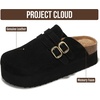 image:imageProject Cloud 100 Genuine Leather Platform Sandals Women Footwear  Comfortable Womens Slides Memory Foam Insole  Non Slip WaterResistant 3Strap Wedge Sandals for Women 2026Stephi  Black