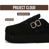 image:imageProject Cloud 100 Genuine Leather Platform Sandals Women Footwear  Comfortable Womens Slides Memory Foam Insole  Non Slip WaterResistant 3Strap Wedge Sandals for Women 2026Stephi  Black