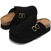 image:imageProject Cloud 100 Genuine Leather Platform Sandals Women Footwear  Comfortable Womens Slides Memory Foam Insole  Non Slip WaterResistant 3Strap Wedge Sandals for Women 2026Stephi  Black