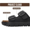 image:imageProject Cloud 100 Genuine Leather Platform Sandals Women Greecechunky  Wedge Chunky Sandals for Women Memory Foam Insole Cork Footbed Women Sandals Lightweight Non Slip Comfortable Casual FootwearBlack Mono