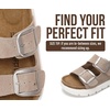 image:imageProject Cloud 100 Genuine Leather Platform Sandals Women Greecechunky  Wedge Chunky Sandals for Women Memory Foam Insole Cork Footbed Women Sandals Lightweight Non Slip Comfortable Casual FootwearBeige Suede