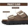 image:imageProject Cloud 100 Genuine Leather Platform Sandals Women Greecechunky  Wedge Chunky Sandals for Women Memory Foam Insole Cork Footbed Women Sandals Lightweight Non Slip Comfortable Casual FootwearFoss Suede