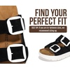 image:imageProject Cloud 100 Genuine Leather Platform Sandals Women Greecechunky  Wedge Chunky Sandals for Women Memory Foam Insole Cork Footbed Women Sandals Lightweight Non Slip Comfortable Casual FootwearBlack Suede