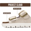 image:imageProject Cloud 100 Genuine Leather Platform Sandals Women Greecechunky  Wedge Chunky Sandals for Women Memory Foam Insole Cork Footbed Women Sandals Lightweight Non Slip Comfortable Casual FootwearLight Gold