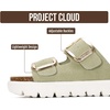 image:imageProject Cloud 100 Genuine Leather Platform Sandals Women Greecechunky  Wedge Chunky Sandals for Women Memory Foam Insole Cork Footbed Women Sandals Lightweight Non Slip Comfortable Casual FootwearSage Suede