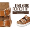 image:imageProject Cloud 100 Genuine Leather Platform Sandals Women Greecechunky  Wedge Chunky Sandals for Women Memory Foam Insole Cork Footbed Women Sandals Lightweight Non Slip Comfortable Casual FootwearTan