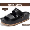 image:imageProject Cloud 100 Genuine Leather Platform Sandals Women Summer Wedges  100 Genuine Leather Plush Soft Insole Lightweight NonSlip Sole Beach Essentials Summer Wedge Sandals for WomenBlackleather
