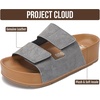 image:imageProject Cloud 100 Genuine Leather Platform Sandals Women Summer Wedges  100 Genuine Leather Plush Soft Insole Lightweight NonSlip Sole Beach Essentials Summer Wedge Sandals for WomenAsh Nubuck