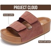 image:imageProject Cloud 100 Genuine Leather Platform Sandals Women Summer Wedges  100 Genuine Leather Plush Soft Insole Lightweight NonSlip Sole Beach Essentials Summer Wedge Sandals for WomenBerry Suede