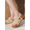 image:imageProject Cloud 100 Genuine Leather Platform Sandals Women Summer Wedges  100 Genuine Leather Plush Soft Insole Lightweight NonSlip Sole Beach Essentials Summer Wedge Sandals for WomenNatural Crochet