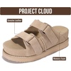 image:imageProject Cloud 100 Genuine Leather Platform Sandals amp Slides for Women  Memory Foam Insole Sandals Women  Adjustable Straps Non Slip Outsole Wedge Sandals for Women  Comfortable Womens SandalsWheat Suede