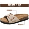 image:imageProject Cloud 100 Genuine Leather Sandals Women Comfortable Womens Slides  Slides for Women Beach Essential Lightweight Footwear with Memory Foam Insole Everyday Summer Sandals for WomenIbiza  Nude