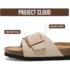 image:imageProject Cloud 100 Genuine Leather Sandals Women Comfortable Womens Slides  Slides for Women Beach Essential Lightweight Footwear with Memory Foam Insole Everyday Summer Sandals for WomenIbiza  Nude